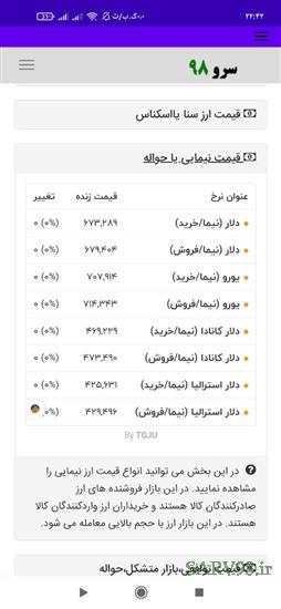 نرم افزار قیمت دلار یورو امروز