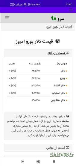 نرم افزار قیمت دلار یورو امروز