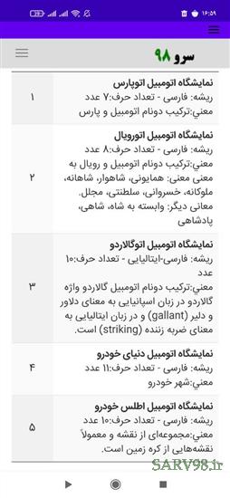 نرم افزار انتخاب اسم نمایشگاه ماشین