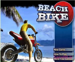 بازی موتورسواری در ساحل دریا